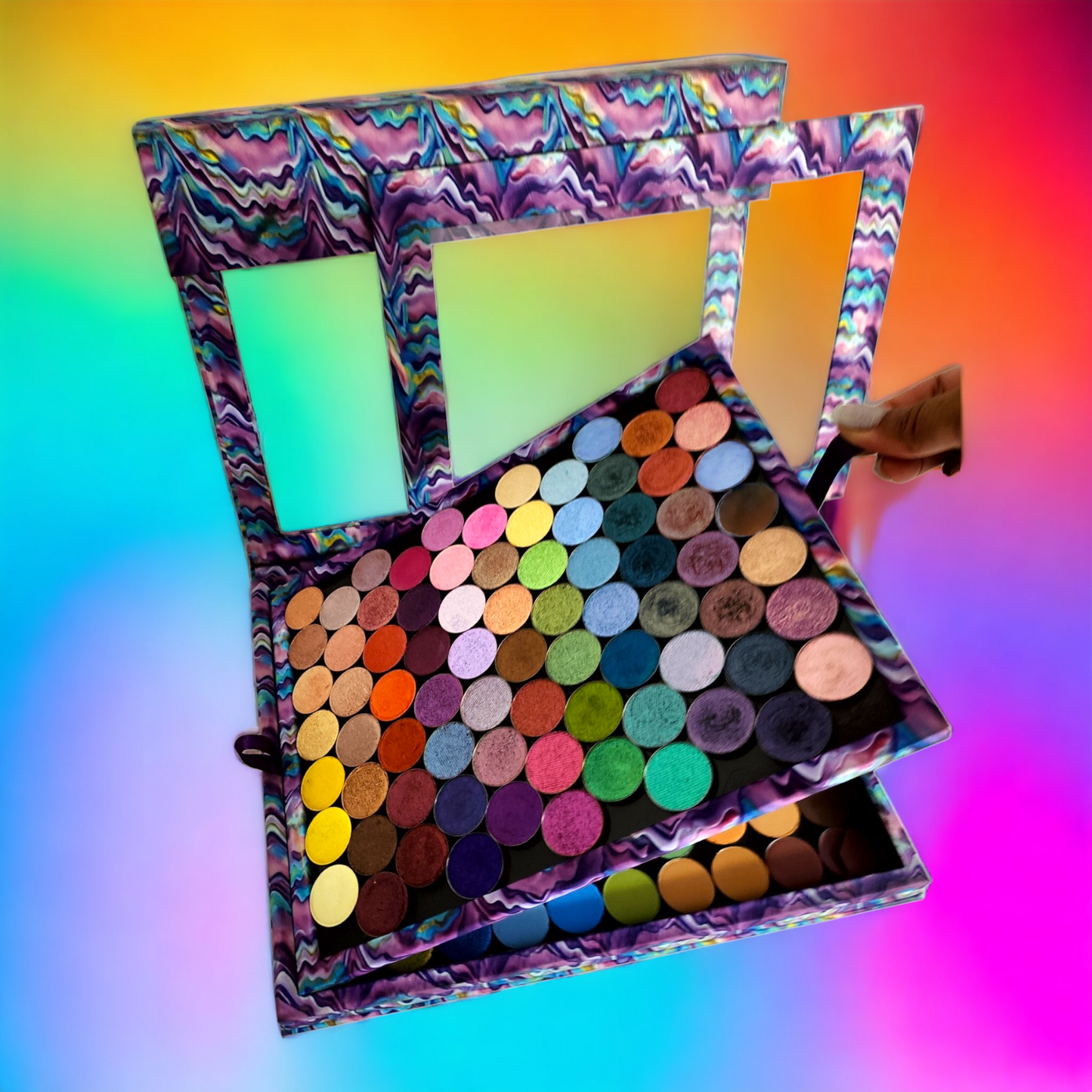 Shadow Keeper Duette: 2 in 1 Magnetic Palette combo: SK Portfolio & SK Versa - Holds 163 pans!