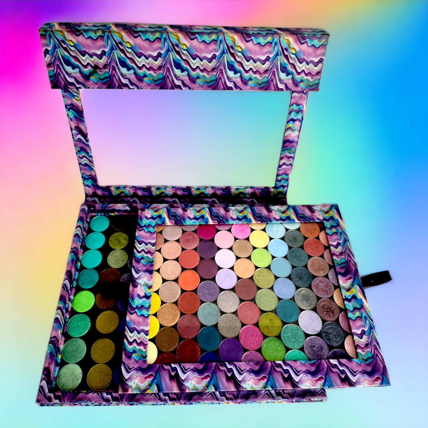 Shadow Keeper Duette: 2 in 1 Magnetic Palette combo: SK Portfolio & SK Versa - Holds 163 pans!