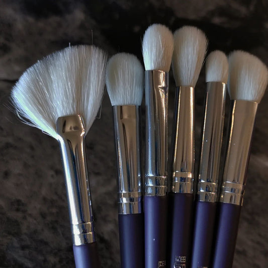 Lush Plum Eyeshadow Six-Piece Brush Set - soft, fluffy vegan brushes ~ great for everyday use!!